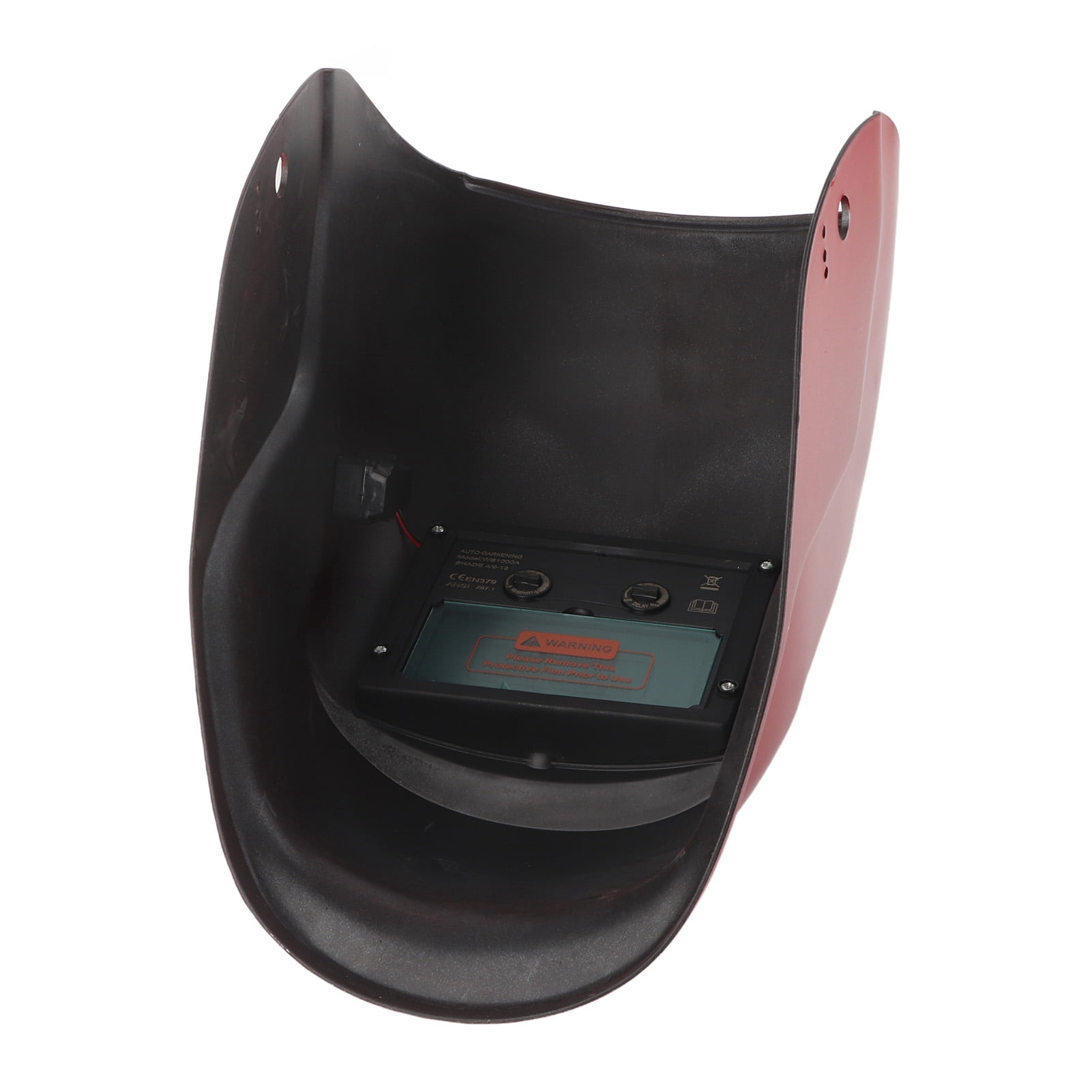 YAHHU Solar Auto Darkening Welding Helmet Arc Tig Mig Grinding Welders Mask with 5 PC Lenses, Adjustable Shade DIN 9-13 Protection Gear Red