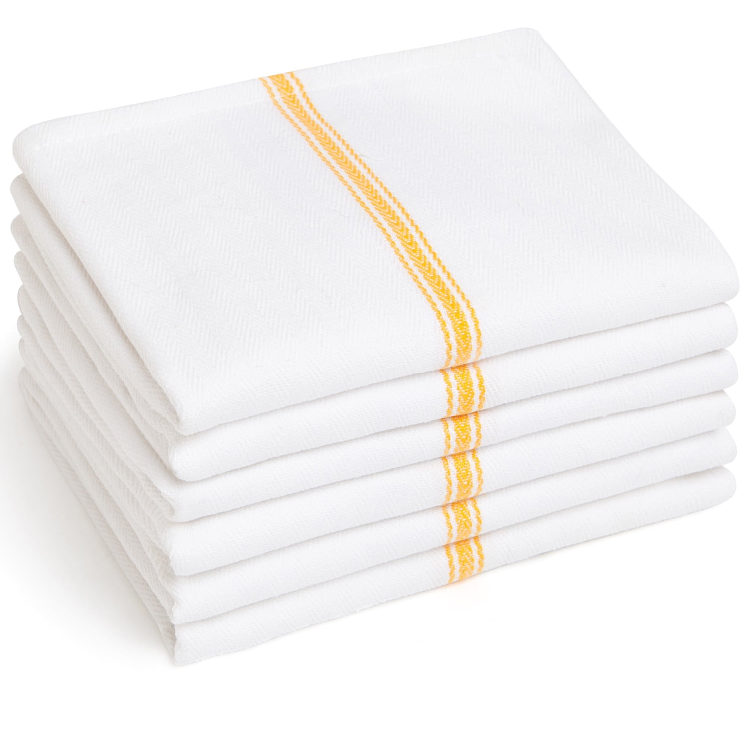Premia Commercial Kitchen Towels, 12 Pack, White Dish Towels with