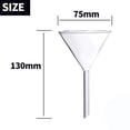 thumbnail image 3 of 4Pcs with Approx. 60° Angle Practical Short Stem Clear Home Kitchen Use Borosilicate Glass Funnels Filling Funnels Glass Funnel Set Laboratory Accessories 4PCS, 3 of 8