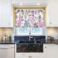 thumbnail image 6 of Coolnut Flamingo Kitchen Curtains 2 Panels, UV Protected Tier Curtains Half Window Curtains Kitchen Tiers for Guest Room Bathroom Sink Laundry Room Basement,24 x 27 Inch, 6 of 6