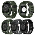 thumbnail image 2 of Military Camo iWatch Band Strap Rugged Case For Apple Watch Series 9 8 7 6 5 4 3 2 1 SE SE2 42/44/45mm, Black, Green, Gray, 2 of 10