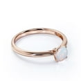 thumbnail image 3 of JeenMata Vintage 1 ct Solitaire Round Blue Opal Twist Promise Ring in 18K Rose Gold over Silver, 3 of 7