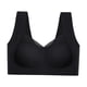 thumbnail image 4 of sin costuras para mujer, ropa interior, tirantes anchos, sin aros, cómodo, transpirable, sin costuras, Bralette, es diarios, jersey Negro Yinane Sujetador sin costuras, 4 of 8