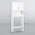 thumbnail image 3 of kleankin Armoire de Rangement au-Dessus de la Toilette avec Doubles Portes Tablette Ajustable, 3 of 10
