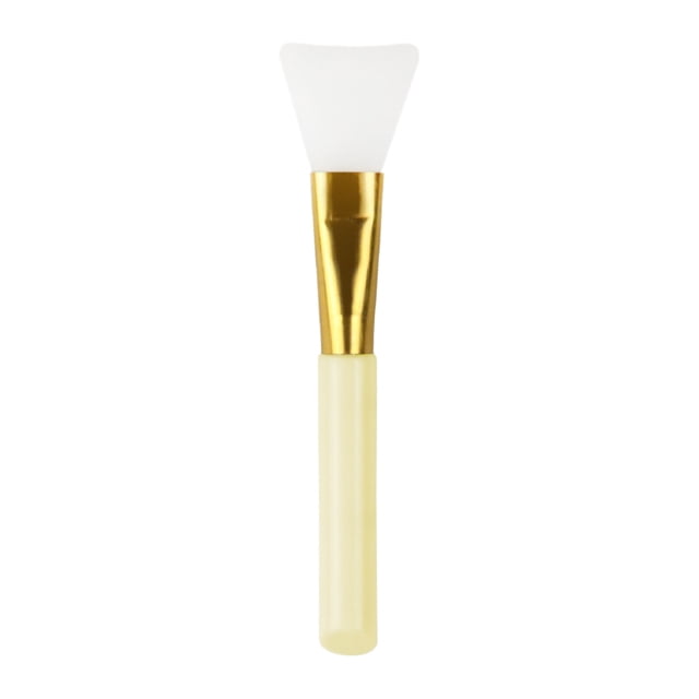 Face Brush Soft Silicone Aluminum Facial Applicator Beauty Applying ToolsYellow Gold