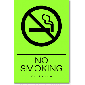 

No Smoking Sign-Laserglow / Black(4 Units)