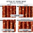 thumbnail image 3 of Vargottam Cotton Rod Pocket/Back Tab Curtains - 96" Floor-Length Drapes for Long Doors or Large Windows - Light Filtering, 3-in-1 Header - Set of 2, 52"x96" - Motif Vine Design (Orange), 3 of 8