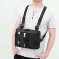 thumbnail image 5 of Bolsa de pecho ajustable de poliéster táctica portátil multifunción, paquete colgante, color negro, 5 of 5