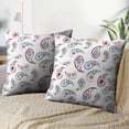 thumbnail image 3 of LALILO Throw Pillow Covers Watercolor Paisley Ornamental Indian Cushion Cover 18" x 18", 2 Pack, 3 of 6