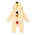 thumbnail image 5 of WIBACKER Newborn Baby Boy Girl Dinosaur Onesie Cartoon Long Sleeve Zip Up Hooded Jumpsuit Outfits, 5 of 7
