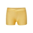 thumbnail image 5 of Hansber Girls Cheerleading Crop Top with Athletic Shorts Set 2-Piece Kids Tumbling Outfit Dance Wear Yellow 6, 5 of 7