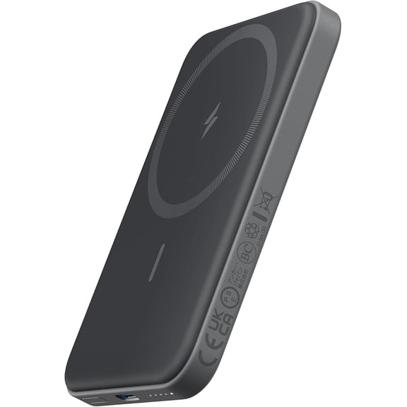 Anker 621 Magnetic Portable Charger (MagGo), 5,000mAh Wireless Power Bank with USB-C Cable, Magsafe-Compatible Battery Pack for iPhone 16/15/14/13/12 Series