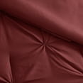 thumbnail image 2 of Bourina Comforter Set, 3-Piece, Queen, Pleated Wrinkle-Resistant Microfiber Bedding, Burgundy, All-Season, 2 of 5