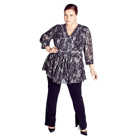 Avenue Women's Plus Size After Dark Print Tunic