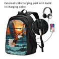 thumbnail image 2 of Disketp Textured Bald Eagle Mochila de Viaje Estampada para Laptop con Puerto de Carga USB, Mochila Impermeable para Computadora – Regalo para Hombres y Mujeres, 2 of 7