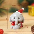 thumbnail image 1 of Christmas Statue Miniature Snowman Santa Claus Resin Craftwork Home Garden Decorations Statue, 1 of 2