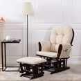 thumbnail image 1 of Costway Relax Rocker Rocking Sofa Chair Glider & Ottoman Set w/ Cushion Beige, 1 of 10