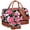 C1-Flower, variant on 21" Travel Duffel Bag E7-Blue 3-Piece Set for Weekend Business Trip Overnight Use
