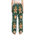 thumbnail image 3 of FORMRS Women's Pajama Pants with Pockets Soft Comfy Loungewear Sleep Bottom, Sizes S-2XL, Green Christmas Gingerbread, 3 of 8