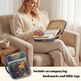 thumbnail image 4 of Xixirimido Quilted Bible Cover Case for Women Men Large Carrying Bag Book Tote Bags with Handle Bible Study Supplies Christian Gifts, Bears Forest Galaxy Print, 4 of 7