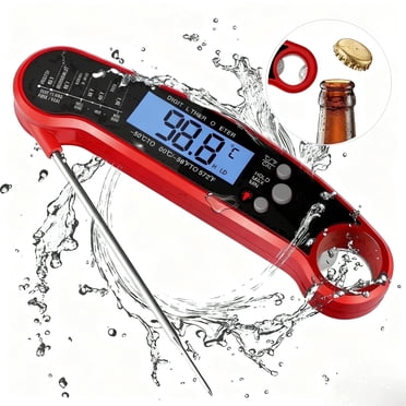 Mountain Country Soap Digital Meat Thermometer for Grilling & Cooking – Waterproof Ultra-Fast Instant Read Food Thermometer with Backlight & Calibration for Kitchen, Deep Fry & BBQ