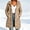 Khaki, variant on Women's Puffer Jacket Quilted Hooded Zip Up Mid Length Snap Button Lightweight Warm Winter Coat with Pockets Casual Fall Winter Daily Wear