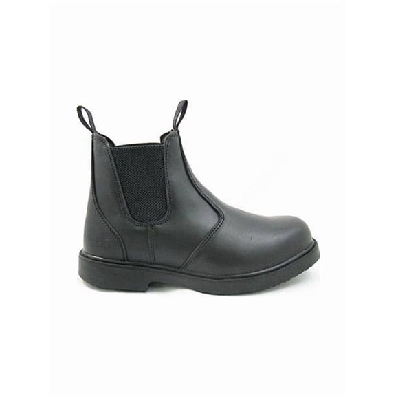 Genuine Grip 7141-8.5W Mens Slip-Resistant Twin Gore Wide Work Boot Black - Size 8.5