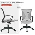 thumbnail image 3 of PayLessHere Ergonomic Office Chair, Lumbar Support, Adjustable Height with Armrests for Adults(Grey), 3 of 7