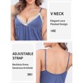 thumbnail image 3 of Beautyin Femmes Pyjama Robe de Nuit V-Cou Dentelle Loungewear Relaxed Fit, 3 of 7