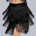 thumbnail image 3 of Professional Elastic Dancewear Competition Outfit Long Fringe Stage Skirt, 3 of 16