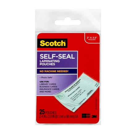 card business scotch laminating pouches self sealing sheets 5in 2in mil count thick walmart