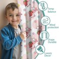 thumbnail image 3 of Blackout Kids Curtains,Pink Cow Strawberry Flower Pattern Childrens Insulated Curtains Set Of 2,Bedroom Essentials,Toddler Room Decor 42x54in(106x137cm), 3 of 5