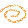 thumbnail image 1 of Unique Bargains 0.2' Diameter 49Ft Length Plastic Chain Barrier, Safety Link Chain Stanchion for Crowd Control, Orange, 1 of 6