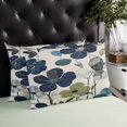 thumbnail image 4 of Navy Blue Green Floral Throw Pillow Cover 24 x 36 Inch Decorative Pillow Cover Vintage Botanical Leaves Lumbar Pillowcase Seasonal Rectangle Cushion Case for Couch Sofa Bed Living Room, 4 of 7