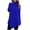 Blue, variant on WREESH Womens Fashion Tunic Tops Loose Temperament Solid Color Long Sleeved Round Neck Irregular Hem Long Sleeved T-Shirt Pullover Blue