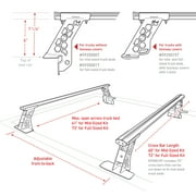 Go Rhino 5935015T XRS Cross Bars - Bed Rail Kit for Full/Mid Sized Trucks W/Tonneau Cover T-Tracks For 06-24 Ram, Ford, Nissan, Toyota, Jeep, GMC, Chevrolet Fits select: 2015-2023 FORD F150