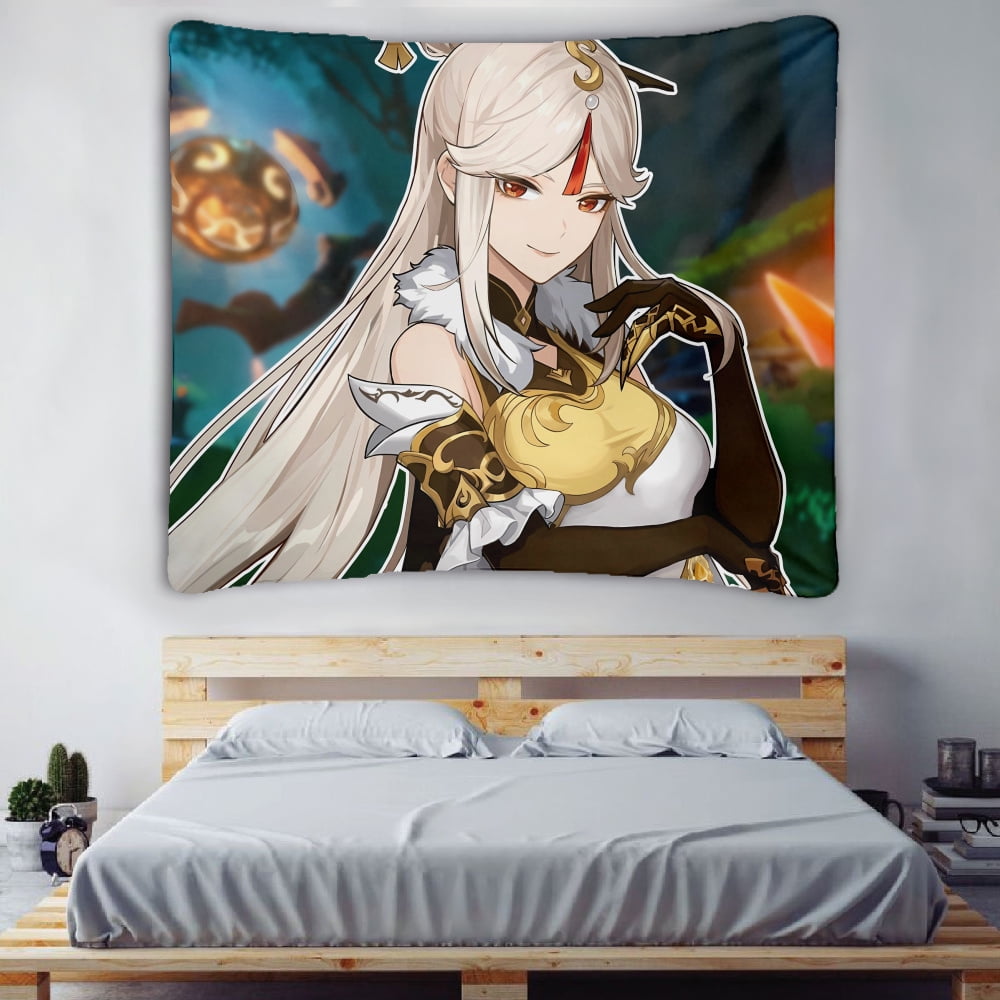 Genshin Tapestry for Bedroom,Genshin Impact Living Room Home Decor for