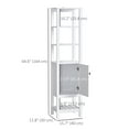 thumbnail image 3 of HOMCOM Armoire de Rangement Haute pour Salle de Bain, Tour de Linge Étroite Autoportante avec Étagères et Design Compact, Blanc, 3 of 10