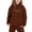Brown*, variant on RUTAYY Girls 2 Piece Casual Outfit Long Sleeve Graphic Print Hooded Sweatshirt Elastic Jogger Pants Kids Daily Playwear Brown