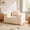 Beige, variant on TopComfy Kids Cloud Sofa Single Seater Boneless Couch with High Backrest & Wider Armrests, Memory Foam Faux Fur Pillowed Chair for Bedroom, Dorm, Playroom & Office, Beige