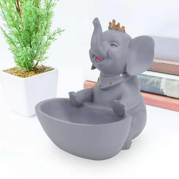 Luxshiny Tabletop Key Holder Creative Key Container Resin Grey 1Pcs