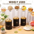thumbnail image 4 of FUYGRCJ 3PCS Kitchen Canisters with Airtight Lid, Metal Coffee Sugar Tea Canisters Set, Airtight Metal Canister Tin Set, Food Storage Containers Jars, Rustic Kitchen Decor Containers for Countertop, 4 of 10