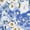 Clear Blue/Ivory Flower Patch, variant on Women's Plus Size 3/4 Sleeve Lightweight Jersey Shirttail Tee