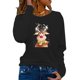 thumbnail image 2 of Ichuanyi liquidación de la moda femenina diamantes de imitación de dianosa impresa blusa de manga larga blusas de cuello redondo ICHUANYI WER202308243295, 2 of 5