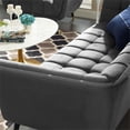 thumbnail image 6 of Modway Adept Performance Velvet Tufted Sofa in Gray and Black, 6 of 6