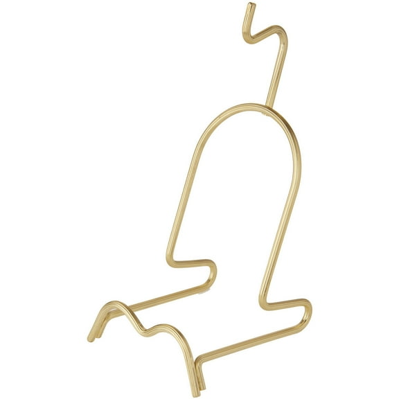 Bard's Shiny Gold-toned Cup and Saucer Stand, 8" H x 3.75" W x 4.25" D