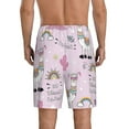 thumbnail image 3 of Kdxio No Drama Llama Print Mens Sleep Shorts Bottoms Soft Comfy Pajama Wear Pants with Drawstring Pockets, 3 of 7