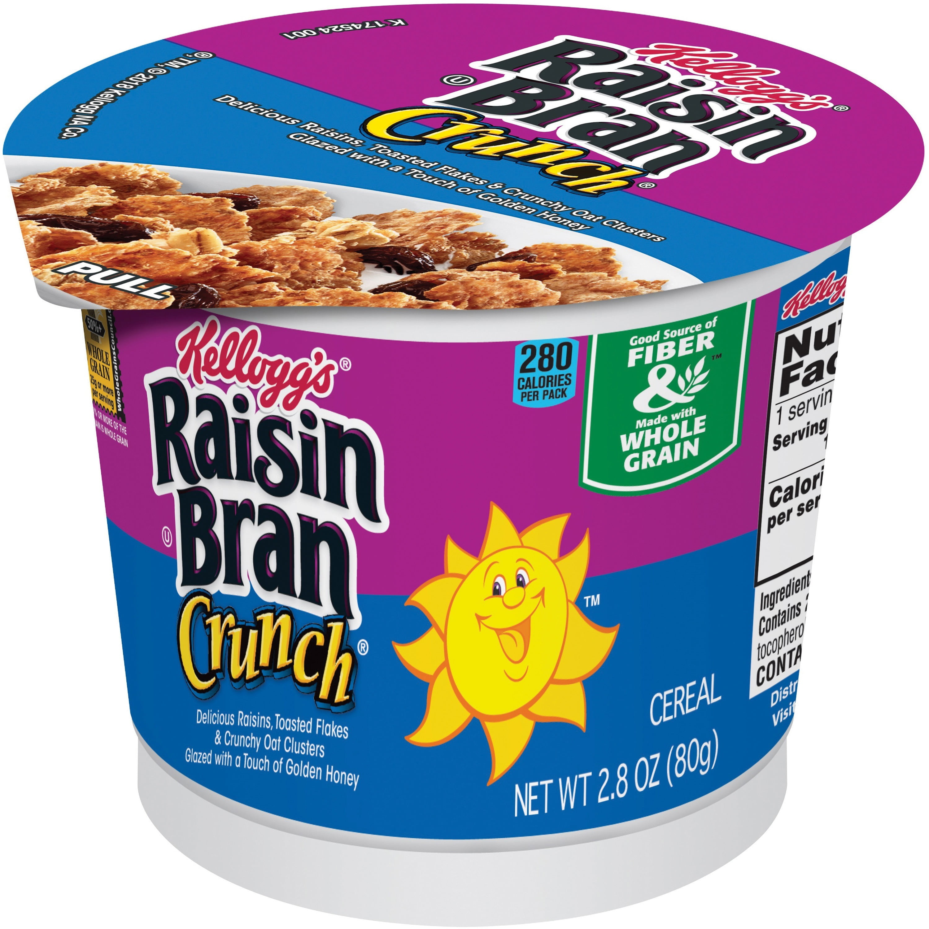 Kellogg S Keb Keebler Raisin Bran Large Cereal Cups 6 Box Walmart Com Walmart Com