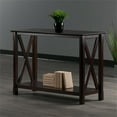 thumbnail image 2 of Pemberly Row X Designed Transitional Solid Wood Console Table in Cappuccino, 2 of 6