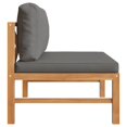 thumbnail image 3 of vidaXL Middle Sofa with Dark Grey Cushions Solid Teak Wood, 3 of 5